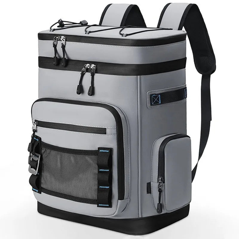 30L Camping Insulated Backpack Hot Cold Storage Gray Backpacks - Tophatter Daily Deals
