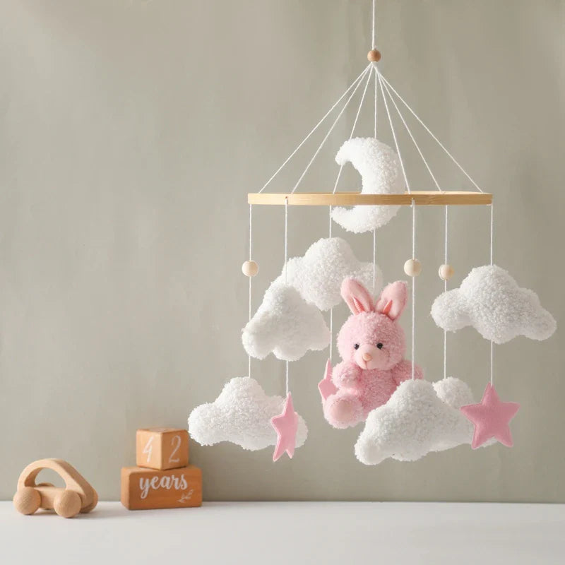 Baby Crib Mobile Wooden Nursery Newborn Sensory Toys - Tophatter Daily Deals