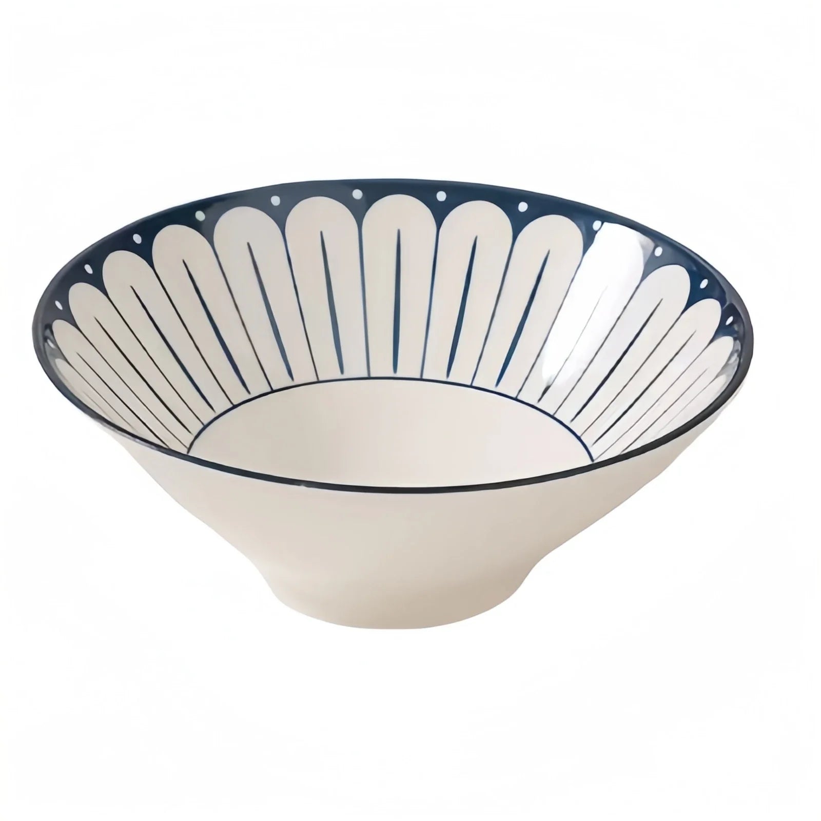 Ramen Bowl 8 Inch Porcelain Japanese Noodle Bowl Large Deep Blue Bowl 8 inch - Tophatter Daily Deals