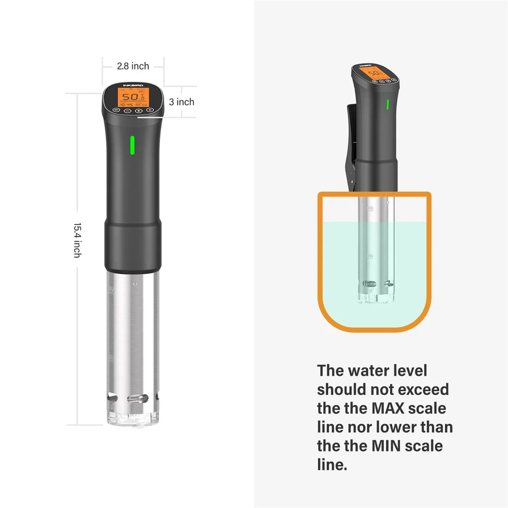 INKBIRD Culinary Sous Vide ISV-200W Wi-Fi Precision Cooker Powerful&Durable Immersion Circulator with Stainless Steel Components - Tophatter Daily Deals