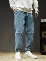 Lightweight Men’s Jogger Jeans - Baggy Tapered Cotton Blend - Tophatter Daily Deals