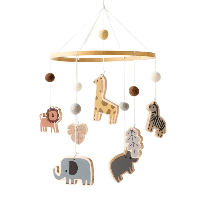 Baby Crib Mobile Wooden Musical Newborn Sensory Toys Q - Tophatter Daily Deals