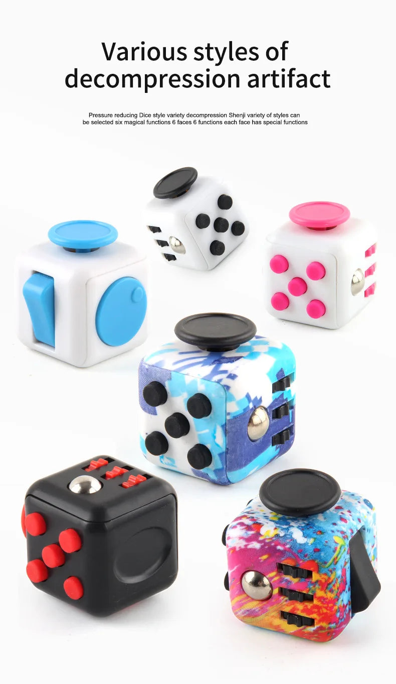 Fidget Cube Stress Relief Toy Sensory Dice For Focus - Tophatter Daily Deals
