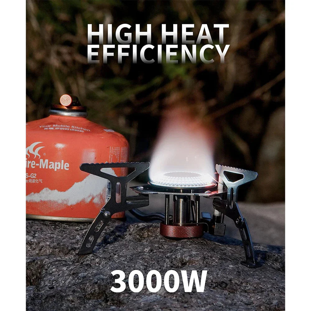 Portable Split Gas Stove 3000W Silver Camp Cooking - Tophatter Daily Deals