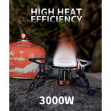 Portable Split Gas Stove 3000W Silver Camp Cooking - Tophatter Daily Deals