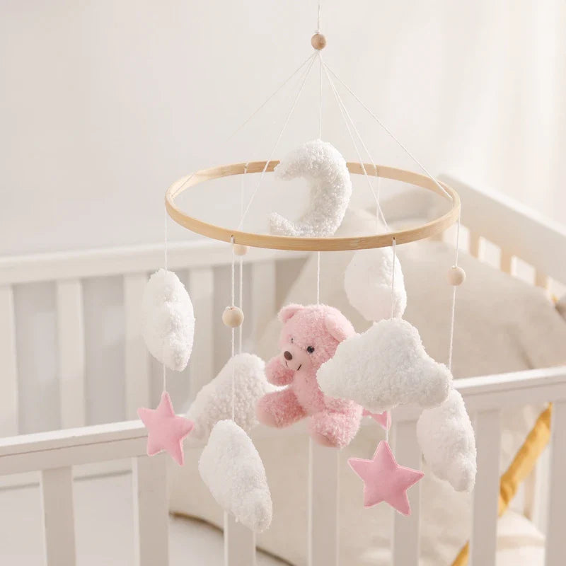 Baby Crib Mobile Wooden Musical Newborn Sensory Toys - Tophatter Daily Deals