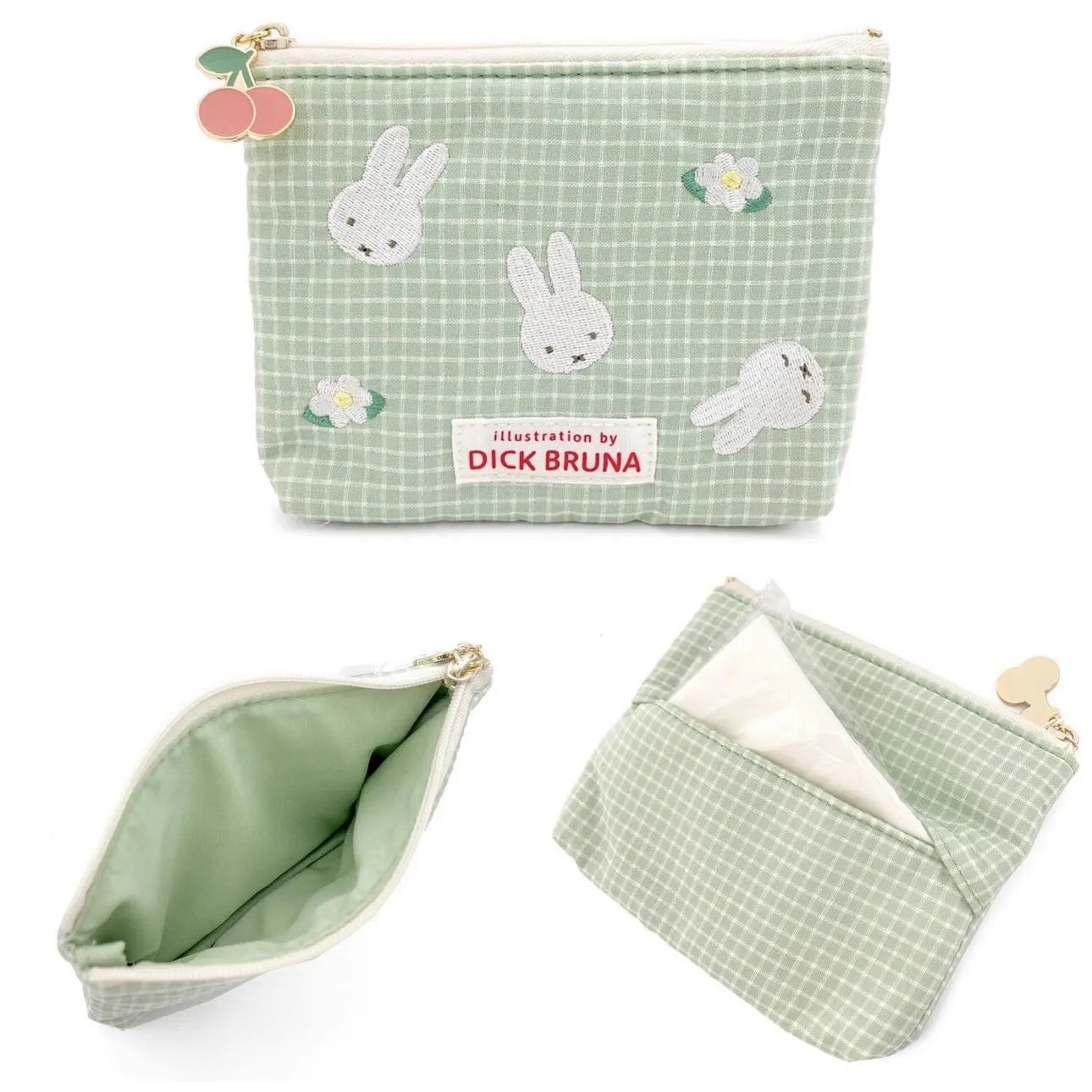 Miffy Embroidered Zipped Makeup Bag 02 Animals - Tophatter Daily Deals