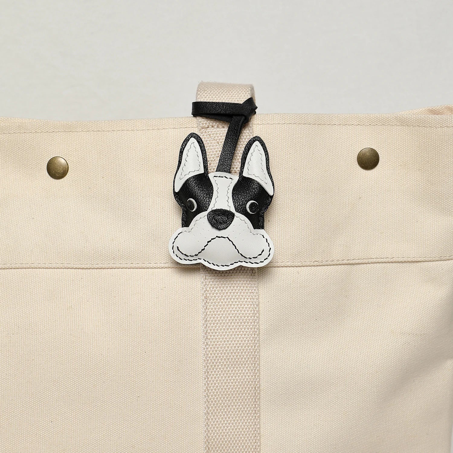 Leather Bag Charm No Face Keychain Black Cozy Cute Gift 4 - Tophatter Daily Deals