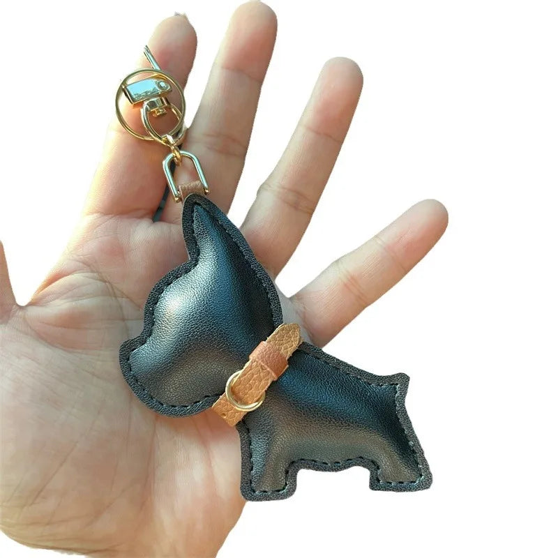 Leather Dog Keychain Car Charm Bag Hanging Accessory - Tophatter Daily Deals