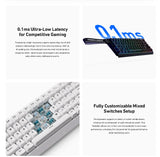 Hall Effect 68 Key Magnetic Gaming Keyboard Topographic RGB - Tophatter Daily Deals
