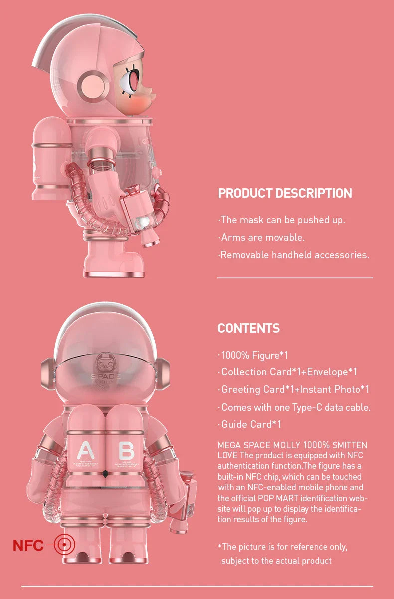 Genuine Pop Mart Mega Space Molly 1000% Smitten Love Limited Edition Figure Outer Space - Tophatter Daily Deals
