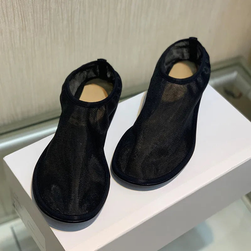 Breathable Women Mesh Ballet Flats - Slip On, For Summer Black - Tophatter Daily Deals