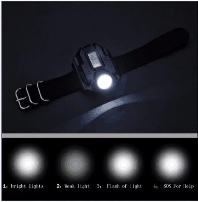 Portable Wrist Light USB Rechargeable Tactical LED Handsfree - Tophatter Daily Deals