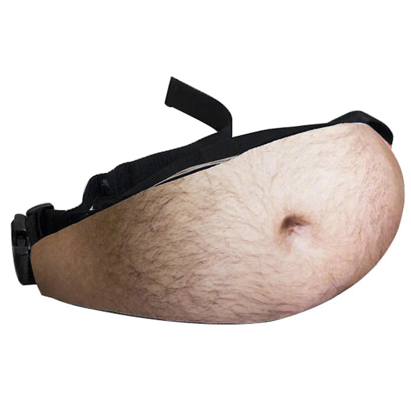 Funny Dad Bod Money Belt Bag Men Travel Bags Flesh Color Creative Fanny Pack Beer Fat Belly Bum Pouch Waist Bag A1 - Tophatter Daily Deals