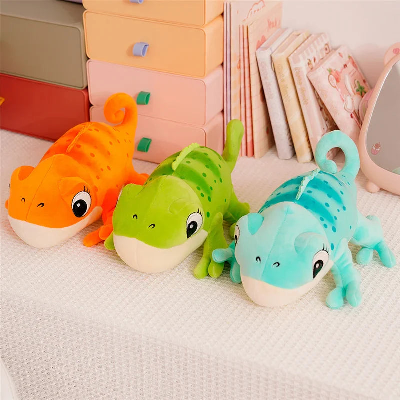 Plush Chameleon Pillow 30cm Cartoon Reptile Cozy Gift - Tophatter Daily Deals