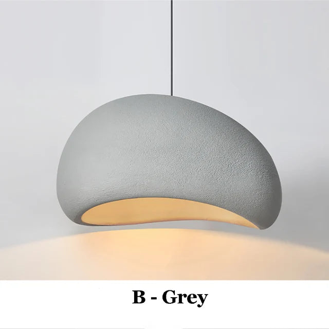 Japandi Pendant Ceiling Lamps Nordic Wabi Sabi LED Dining Room B-Grey - Tophatter Daily Deals