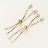 Adjustable Slider Chains For DIY Bracelet Making Accessories 14K - Tophatter Daily Deals