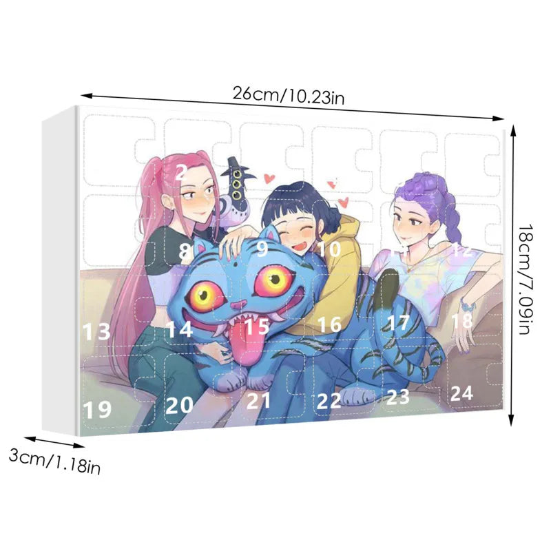 Kpop Advent Calendar 24 Day Demon Hunters Keychain Gift - Tophatter Daily Deals