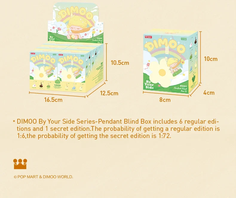 Genuine Pop Mart Dimoo By Your Side Series - Pendant Blind Box Animals - Tophatter Daily Deals