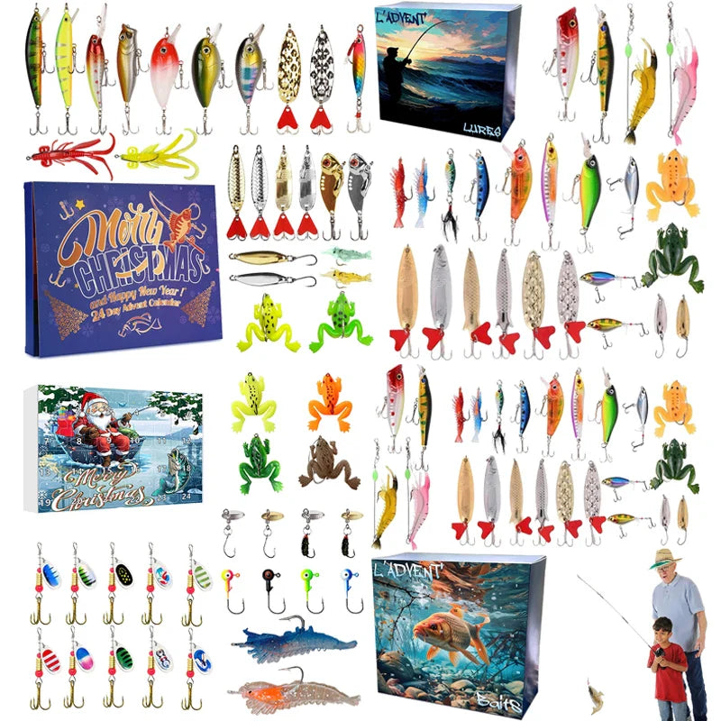 Fishing Advent Calendar 24-Day Christmas Countdown Kit - Tophatter Daily Deals