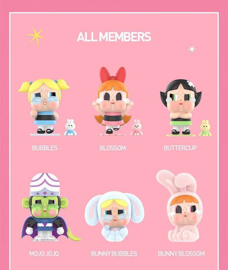 Genuine Pop Mart Crybaby x Powerpuff Girls Series Blind Box Figures by Molly Mythical - Tophatter Daily Deals