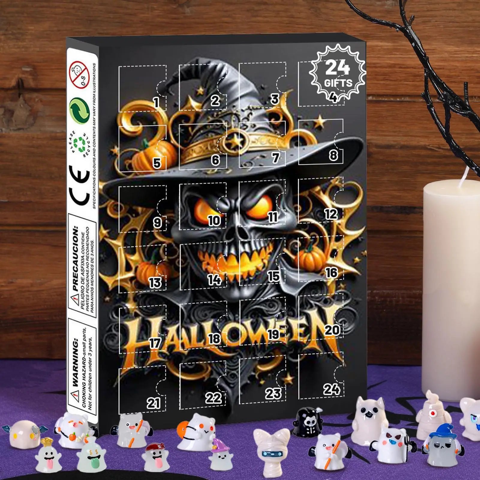 Halloween Advent Calendar 24 Days Tabletop Decor Collectible - Tophatter Daily Deals