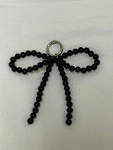 Beaded Pearl Bow Keychain Y2K Bag Charm Cute Gift Accessory Black - Tophatter Daily Deals