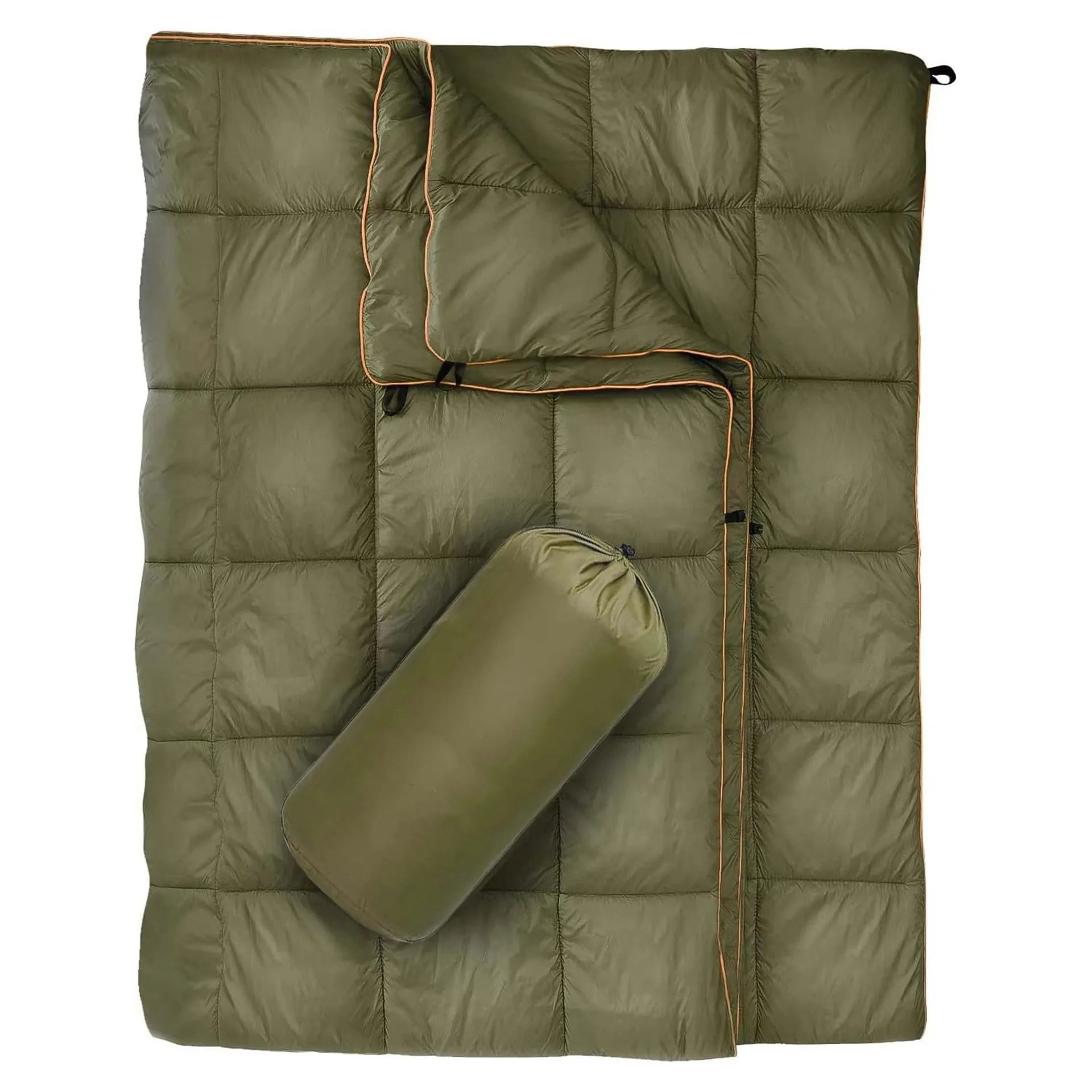 All-Season Lightweight Camping Blanket Green Sleeping Bags - Tophatter Daily Deals