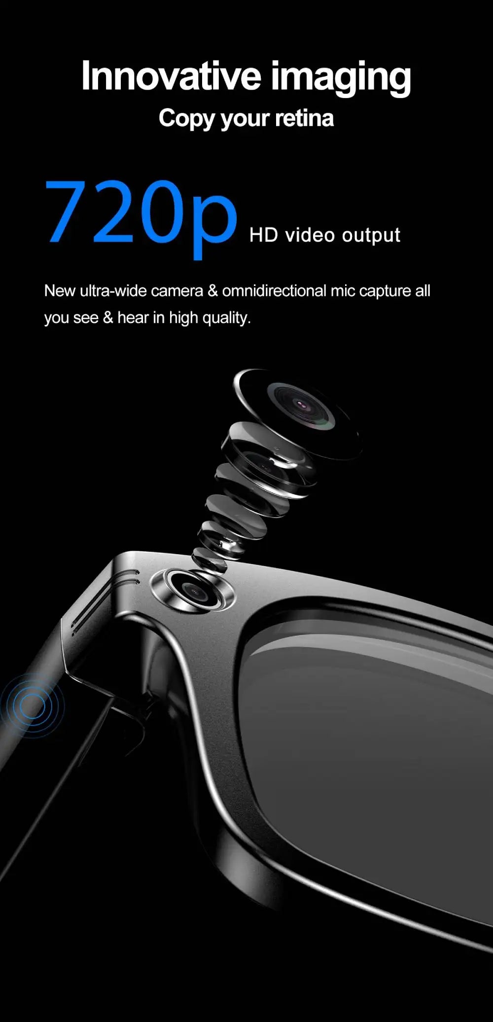 AI Smart Glasses 720P Translation Camera Sunglasses - Tophatter Daily Deals