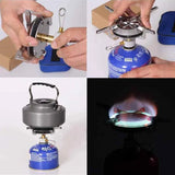Portable Foldable Camping Gas Stove Silver Camp Cooking - Tophatter Daily Deals