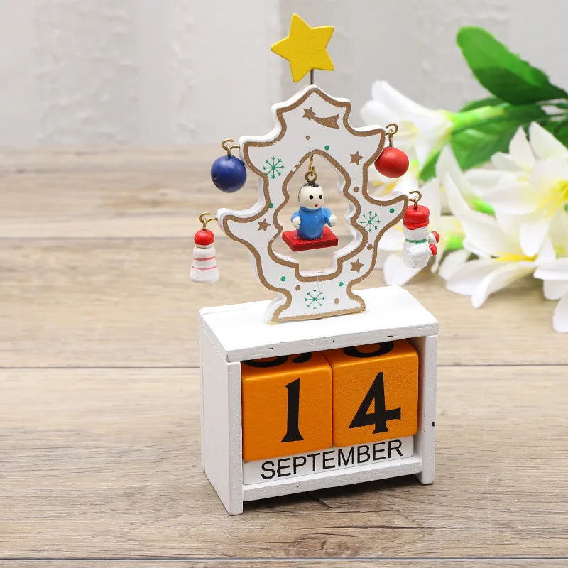 Christmas Wooden Countdown Calendar Ornament Tabletop Decor - Tophatter Daily Deals