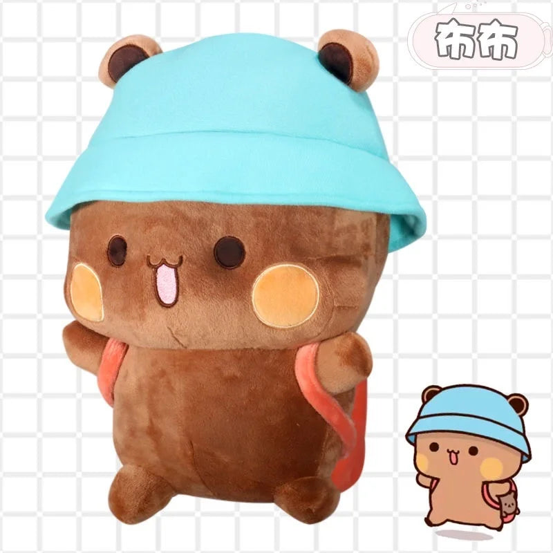 Bubu & Dudu Panda Bear Plush Coffee x Blue Animals - Tophatter Daily Deals