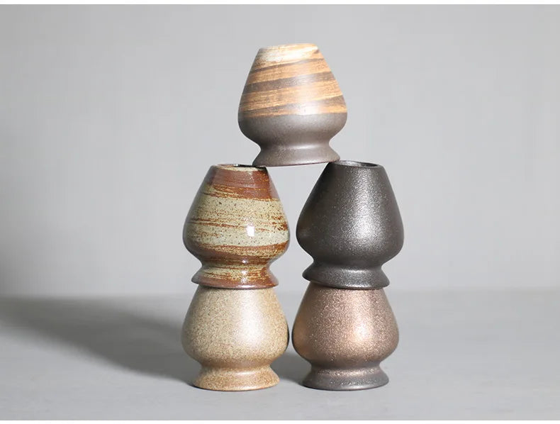 Matcha Tea Whisk Holder Pottery Stand Rustic Teaware - Tophatter Daily Deals