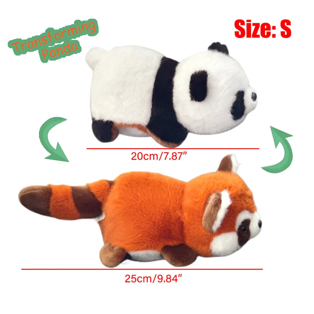 Double-Sided Panda Raccoon Plush Toy Red Panda 25cm Animals - Tophatter Daily Deals