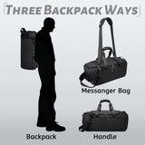 21-Inch Waterproof Duffel Travel Bag Black Duffel Bags - Tophatter Daily Deals