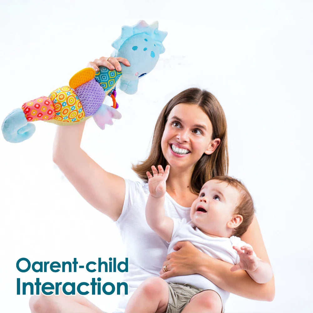 Soft Giraffe Baby Rattle Hanging Plush Newborn Sensory Toys - Tophatter Daily Deals