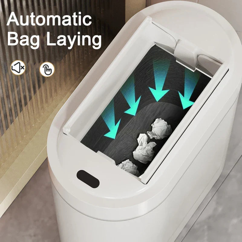 Smart Sensor 9L Automatic Bagging Kitchen Trash Can - Tophatter Daily Deals