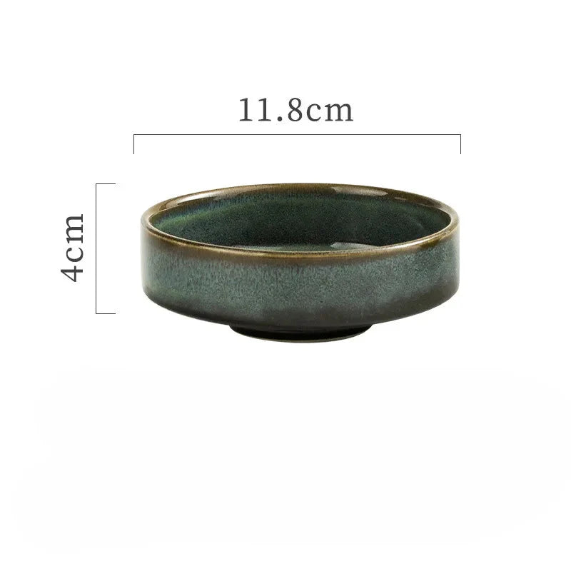 Rice Bowl 4.5 Inch Ceramic Japanese Bowl Fall 2025 Gift 2pcs-Aurora Green - Tophatter Daily Deals