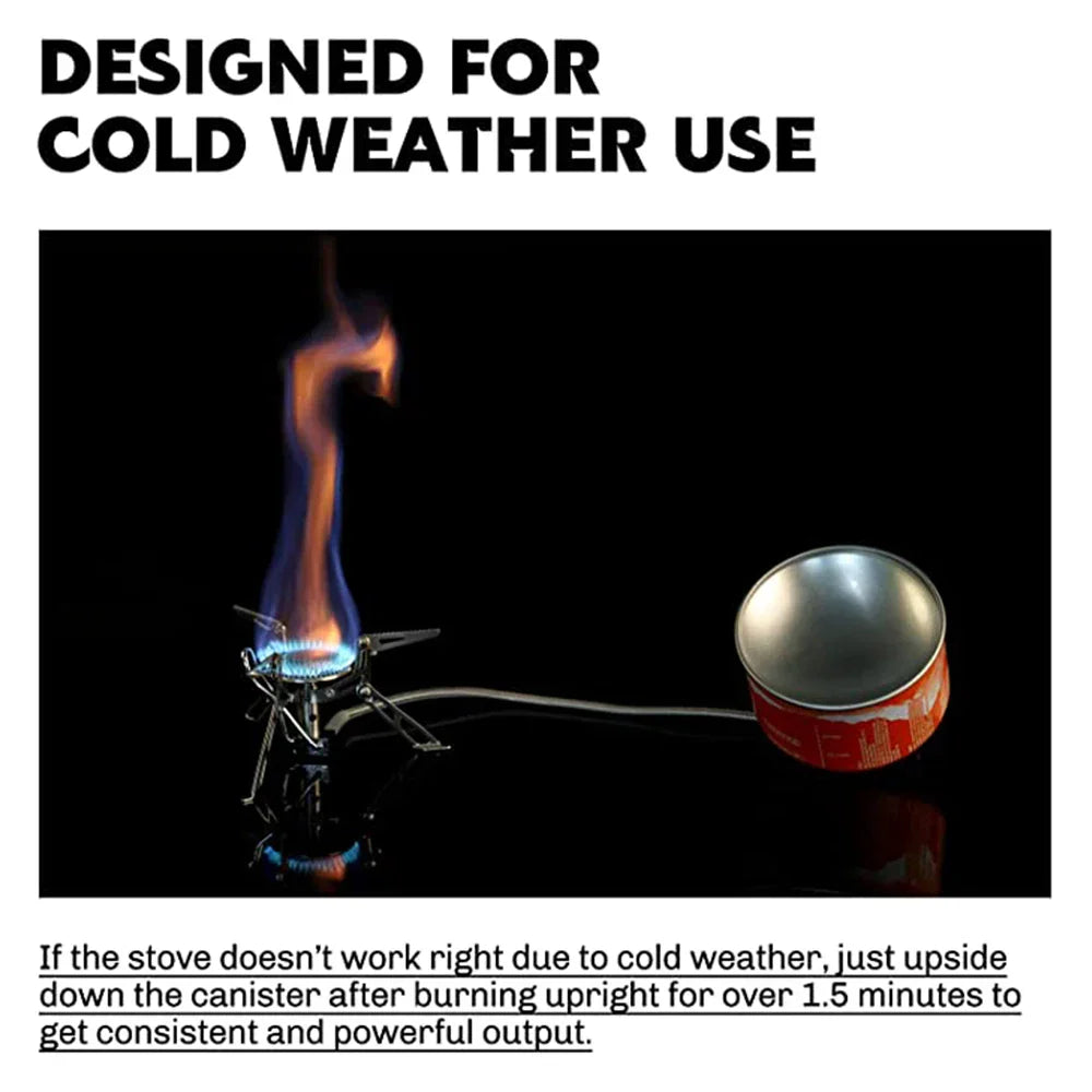 Camping Gas Stove 2800W Dual-Channel Silver Camp Cooking - Tophatter Daily Deals