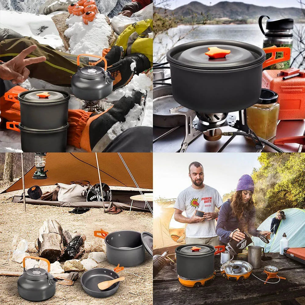 11-Piece Camping Cookware Cooking Set Camp Cooking - Tophatter Daily Deals