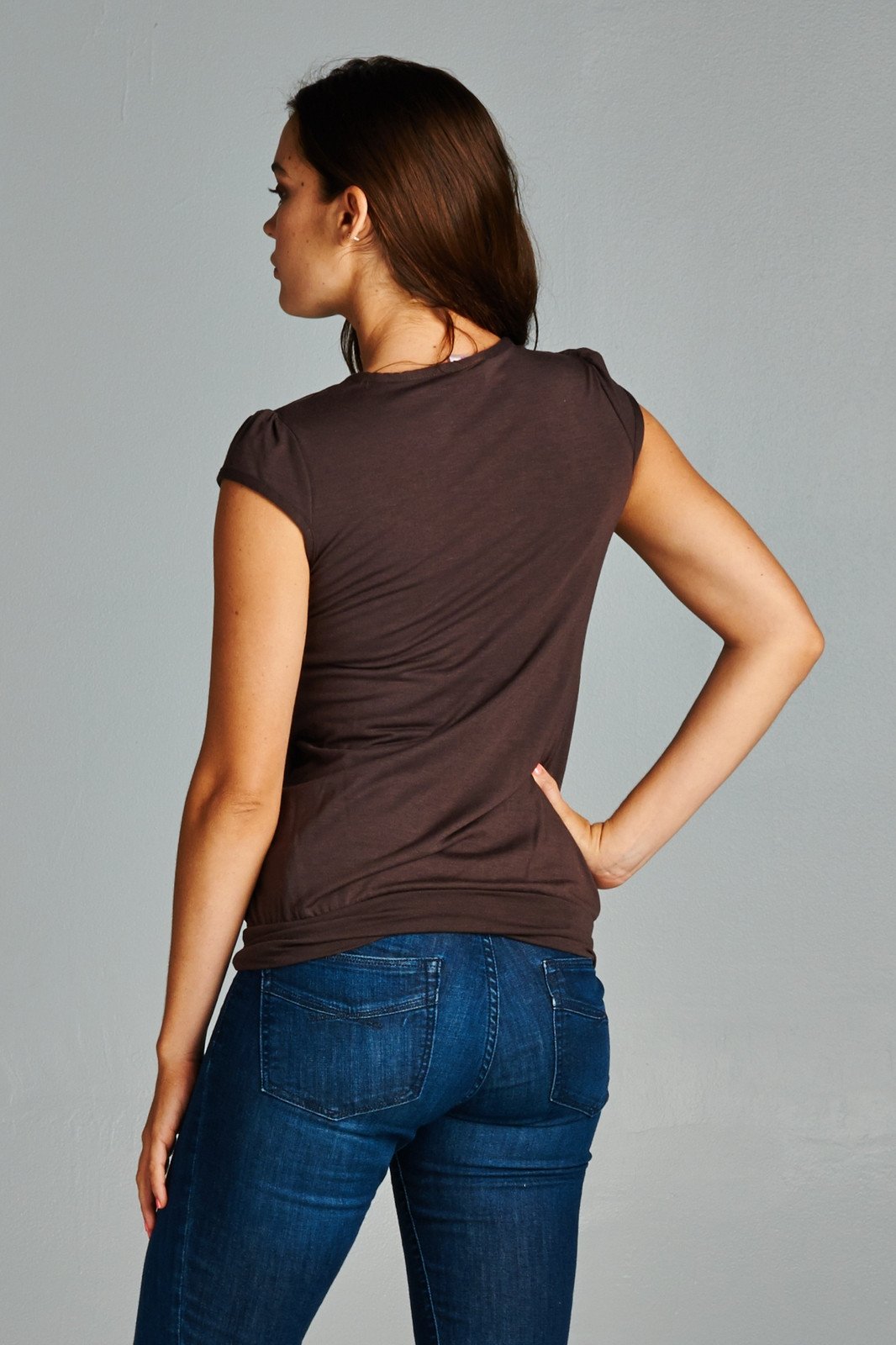 Women's Short Sleeve Square Neck Wrap Top Tops - Tophatter Daily Deals