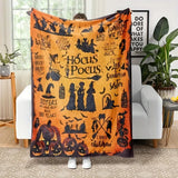 Hocus Pocus Flannel Throw Blanket Halloween 2025 Cozy 1 - Tophatter Daily Deals