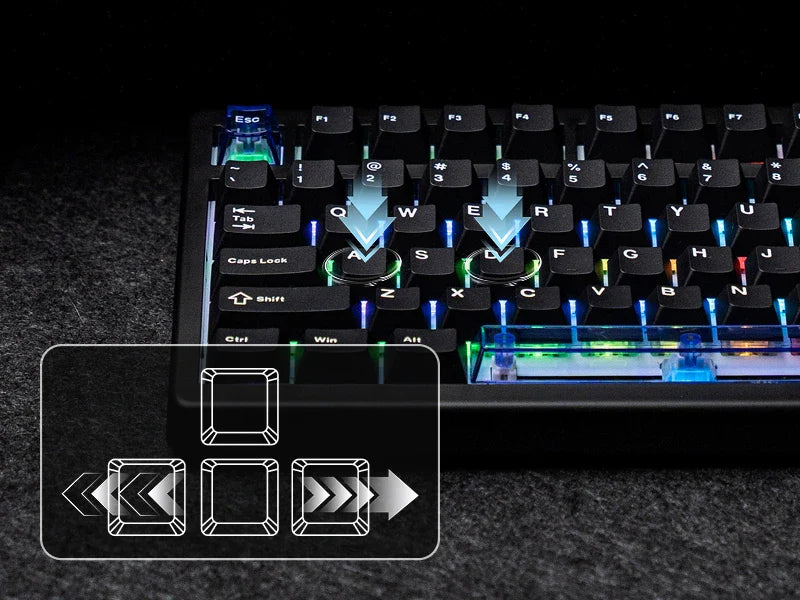 Mechanical Keyboard 75 Percent Hot Swap Gasket Mount Wired - Tophatter Daily Deals