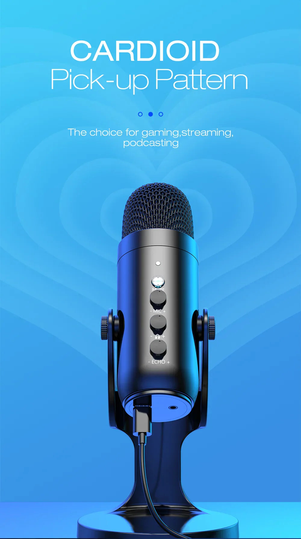 USB Condenser Microphone Desktop Mic For Streaming Podcast - Tophatter Daily Deals