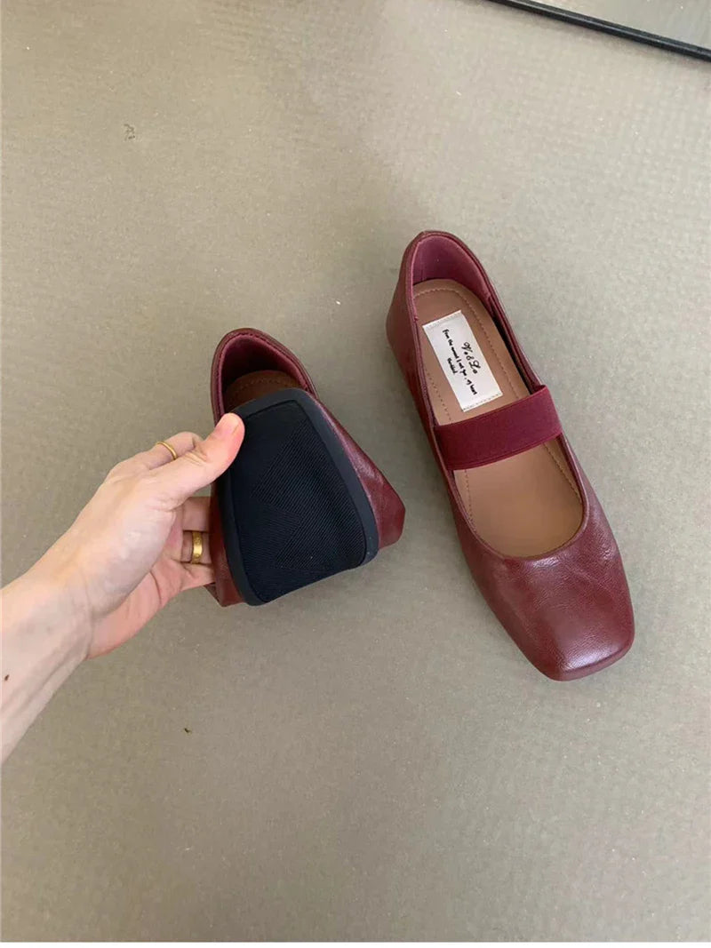 Supportive Women’s Ballet Flats - Square Toe Mary Jane - Tophatter Daily Deals