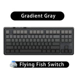 Mechanical Keyboard 87 Key Tri Mode RGB Hot Swappable Flying Fish Black - Tophatter Daily Deals