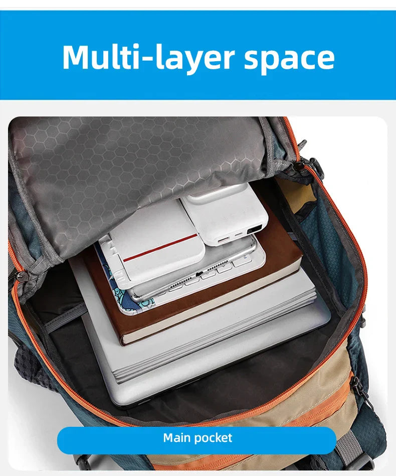 Climbing Camping Backpack Gear Storage Blue Backpacks - Tophatter Daily Deals