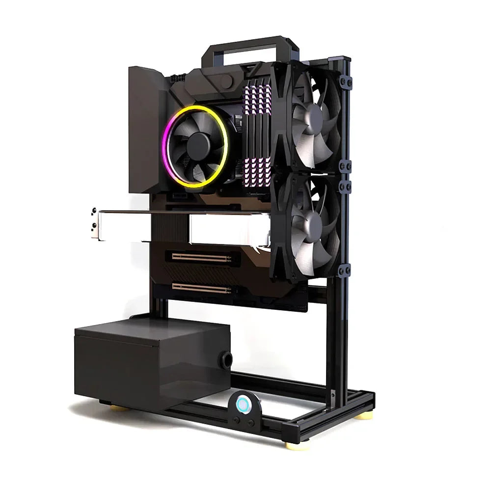 Open Frame Aluminum PC Case Rack EATX Water Cooling - Tophatter Daily Deals