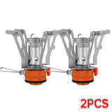 2PCS Mini Camping Gas Stove Orange Camp Cooking - Tophatter Daily Deals