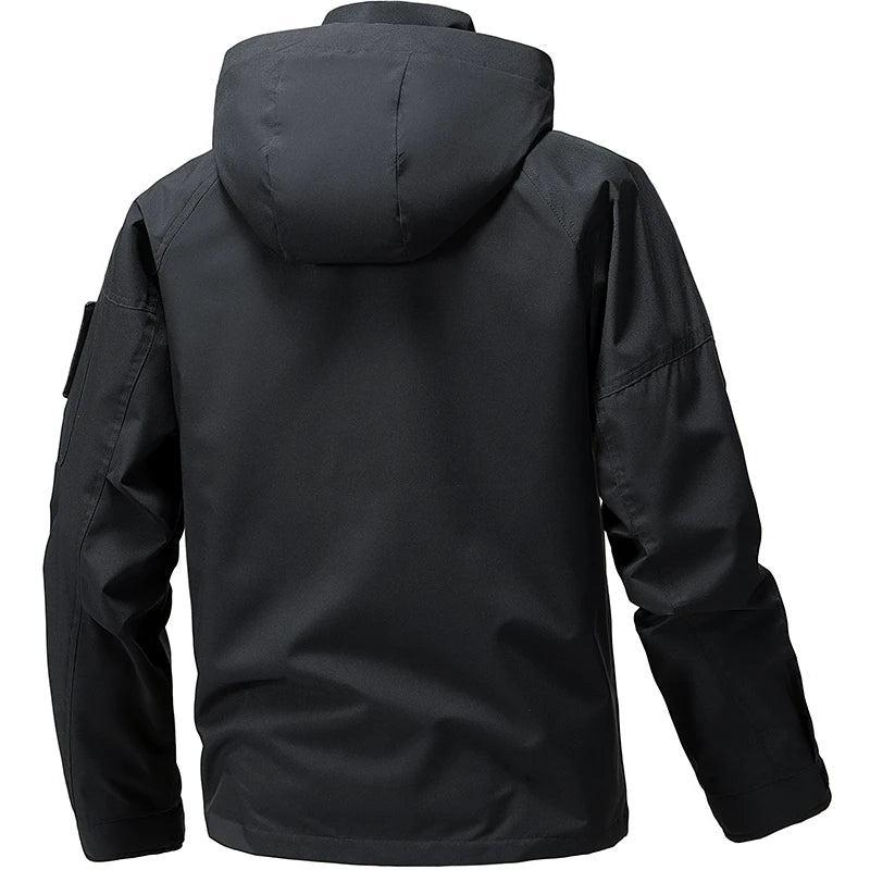 Waterproof Relaxed Men's Jacket - Hooded Polyester, Camping - Tophatter Daily Deals